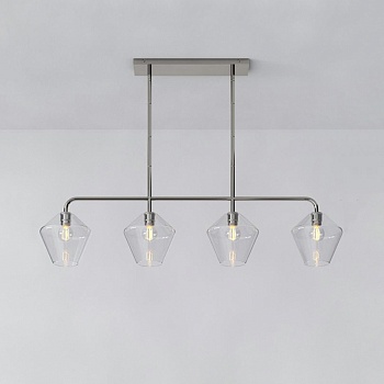 Реечный, рядный светильник CLOVE B Chrome Transparent by ImperiumLoft