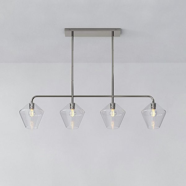 Реечный, рядный светильник CLOVE B Chrome Transparent by ImperiumLoft