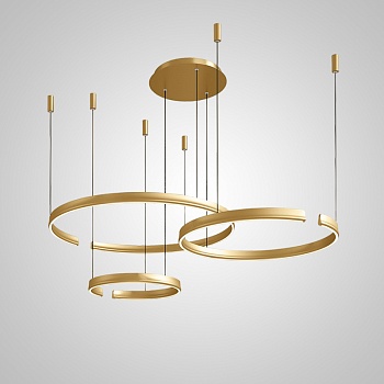 Подвесная люстра VEIKKO COMBO D45+65+85 Brass by ImperiumLoft