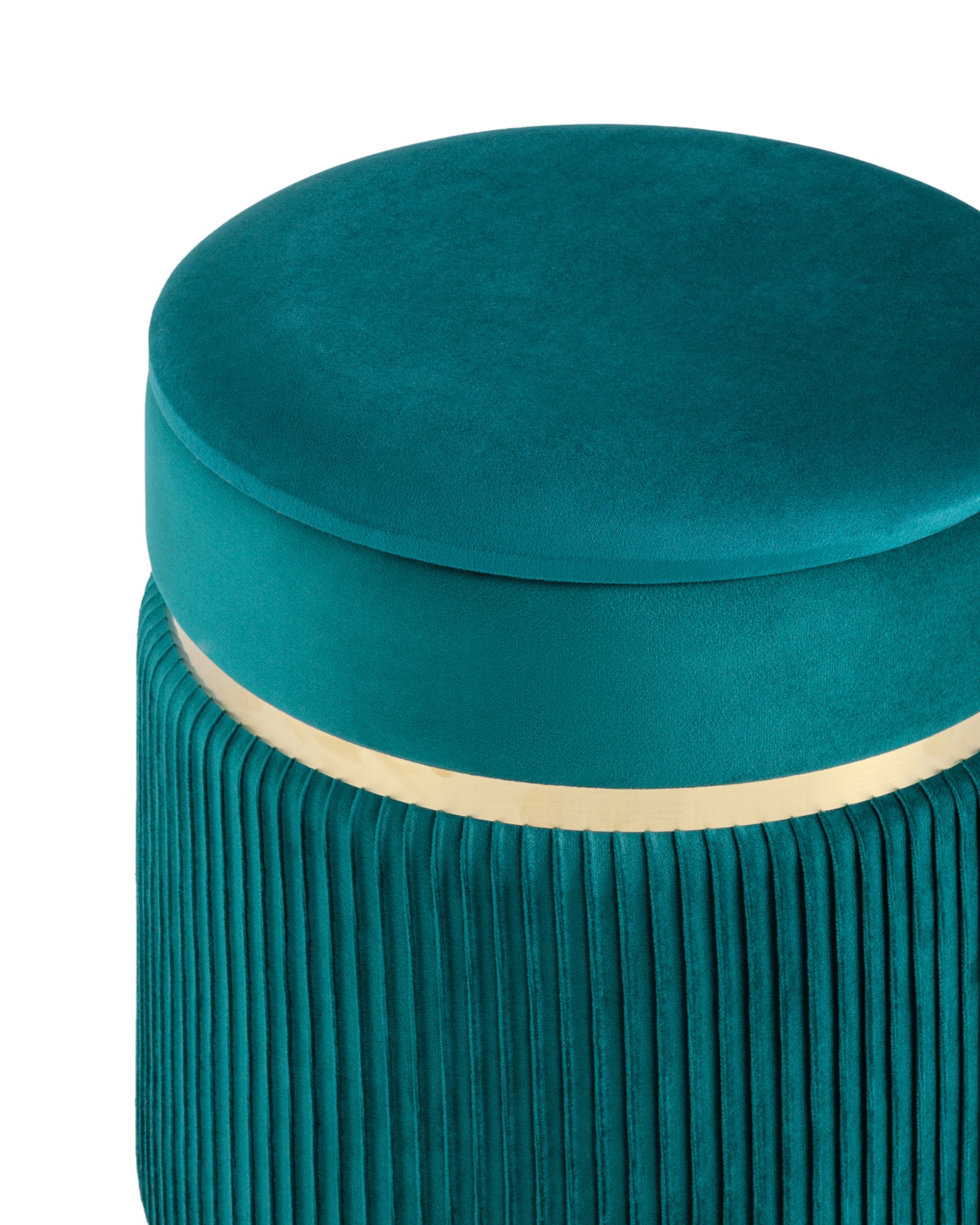 Пуф Миранда с ящиком велюр бирюзовый Stool Group