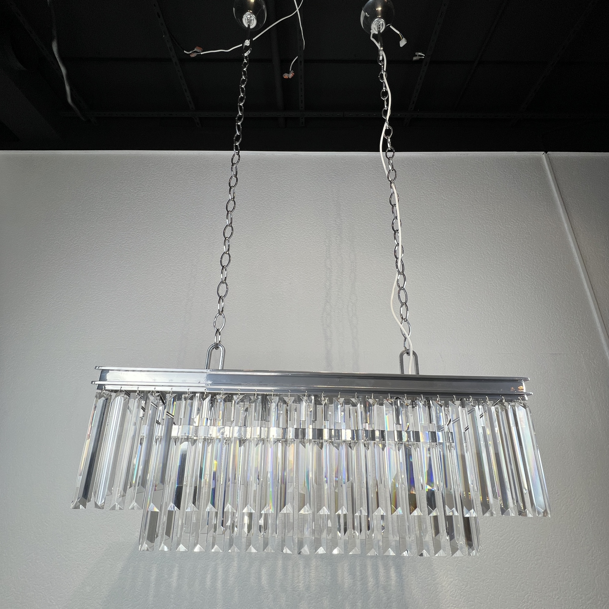 Люстра Rh 1920S Odeon Clear Glass Fringe Chrome By Imperiumloft
