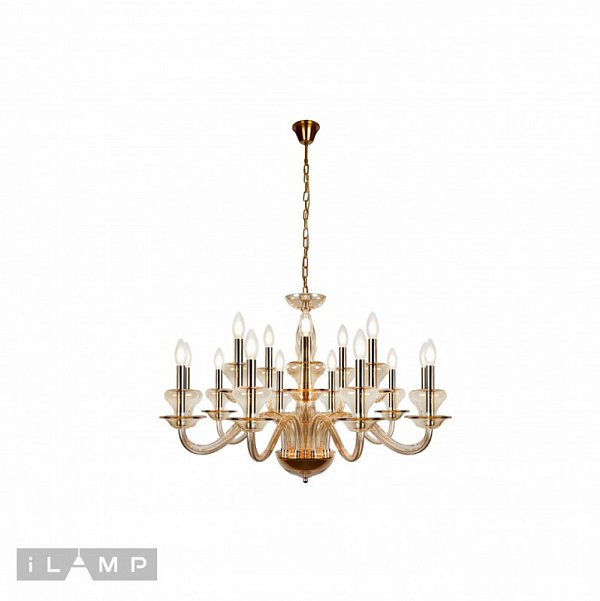 Подвесная люстра iLamp P9448-10+5 Gold
