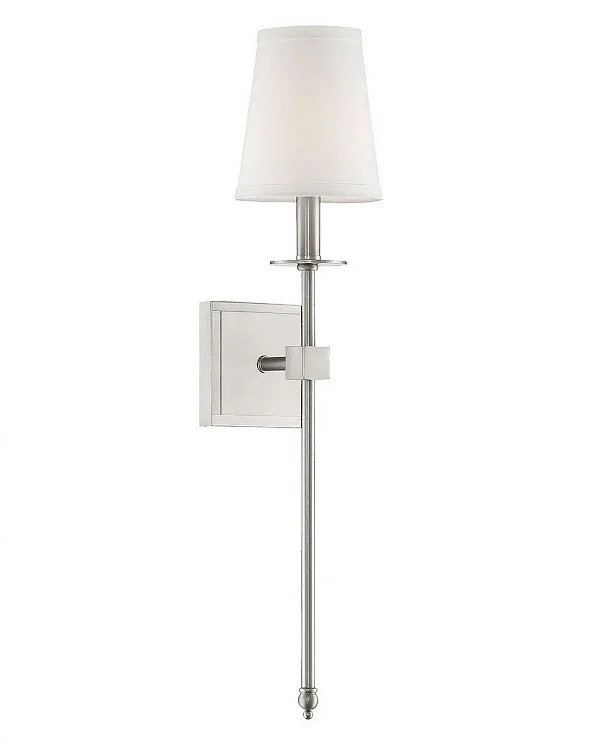 Серебряное бра Монро Louvre Home JJ10884-1WB nickel