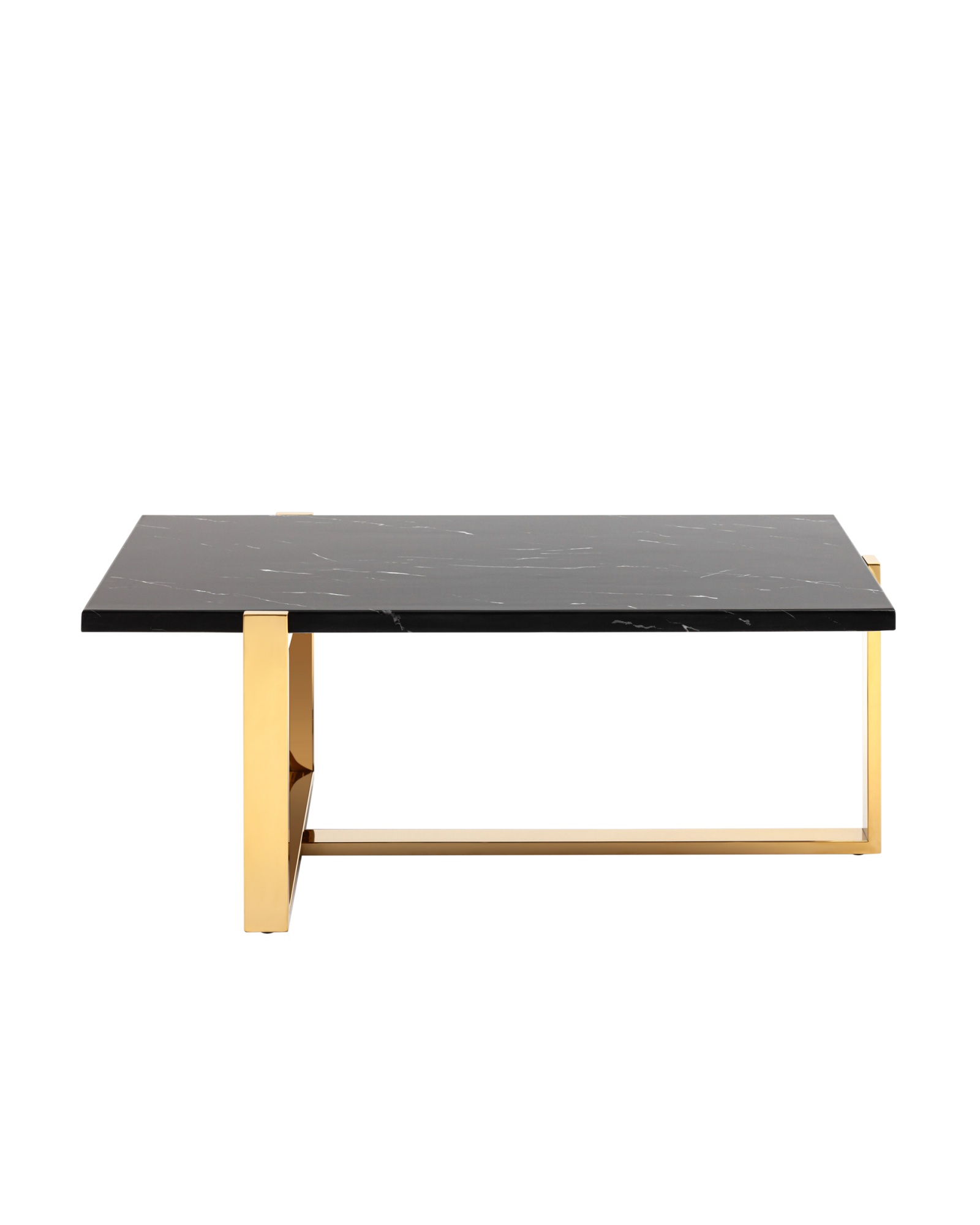 Журнальный столик Тоби 109*66 черный мрамор сталь золото Stool Group