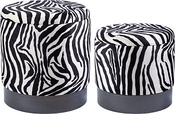 Пуфы с крышкой, набор Glasar 49-040/039