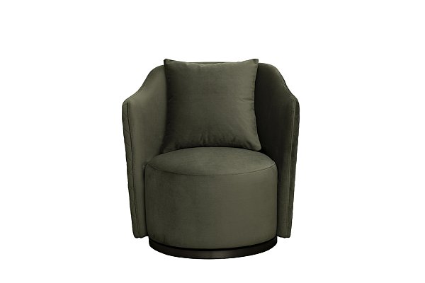 Кресло Verona вращающееся, велюр т.зеленый Colt1011-TZEL/бронза 70*77*80 Garda Decor VERONA-Colt1011-Bronza