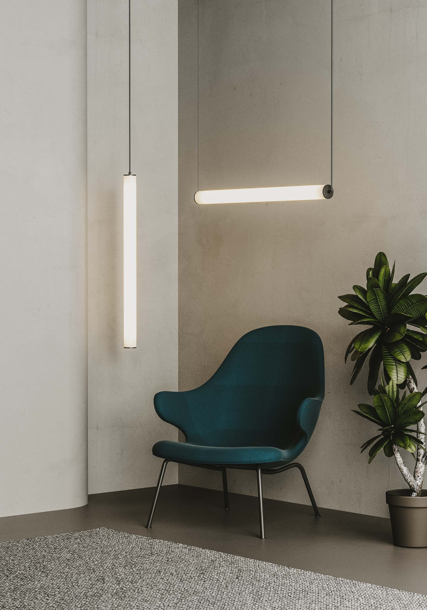 Подвесной светильник Tube черный Aromas del Campo