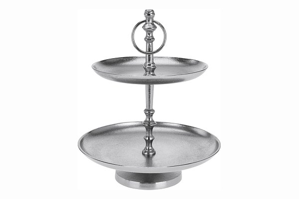 Подставка для закусок двухуровневая хром Garda Decor A98021710
