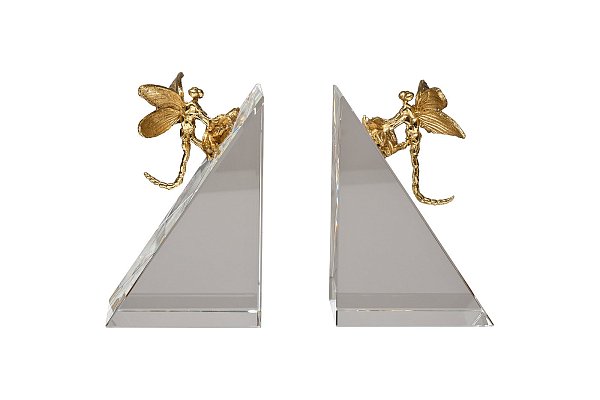 Держатели для книг "Стрекозы" хрустальные Garda Decor XBE1742