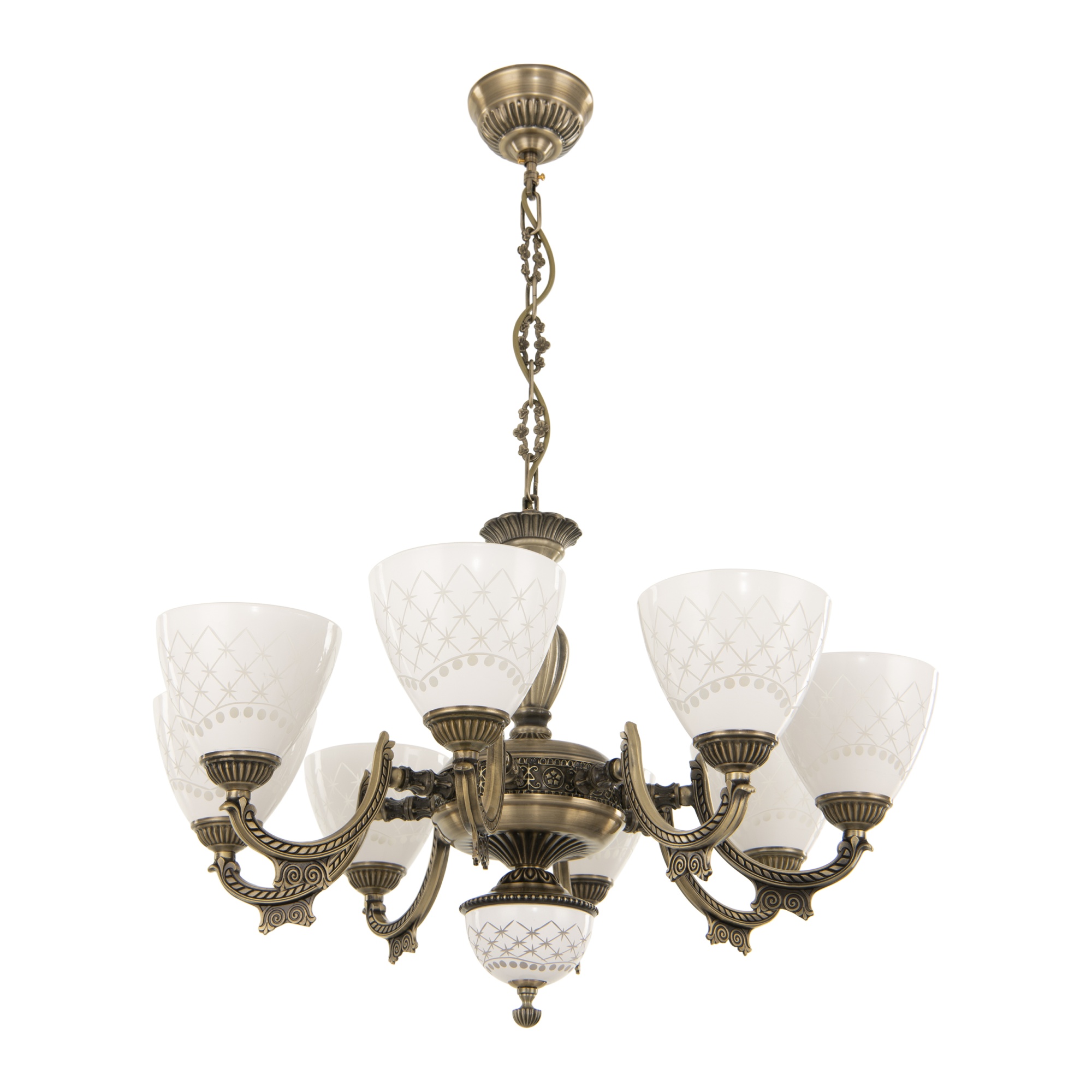 Люстра с плафонами 343837/8 AB Arte Milano