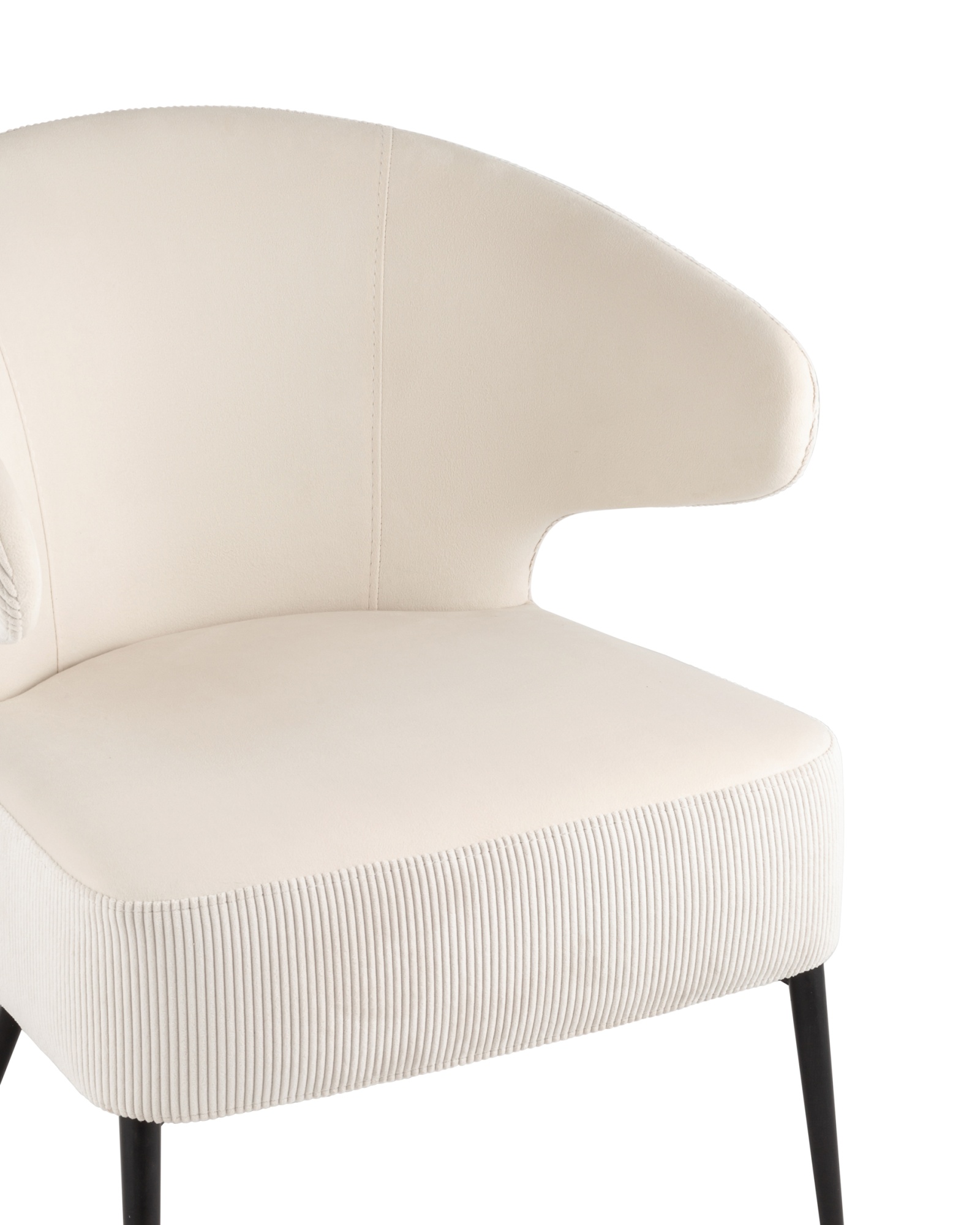 Кресло лаунж Royal Stripes велюр молочный Stool Group