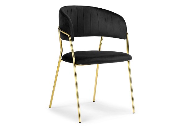 Стул Woodville Kamelia black / gold  15319