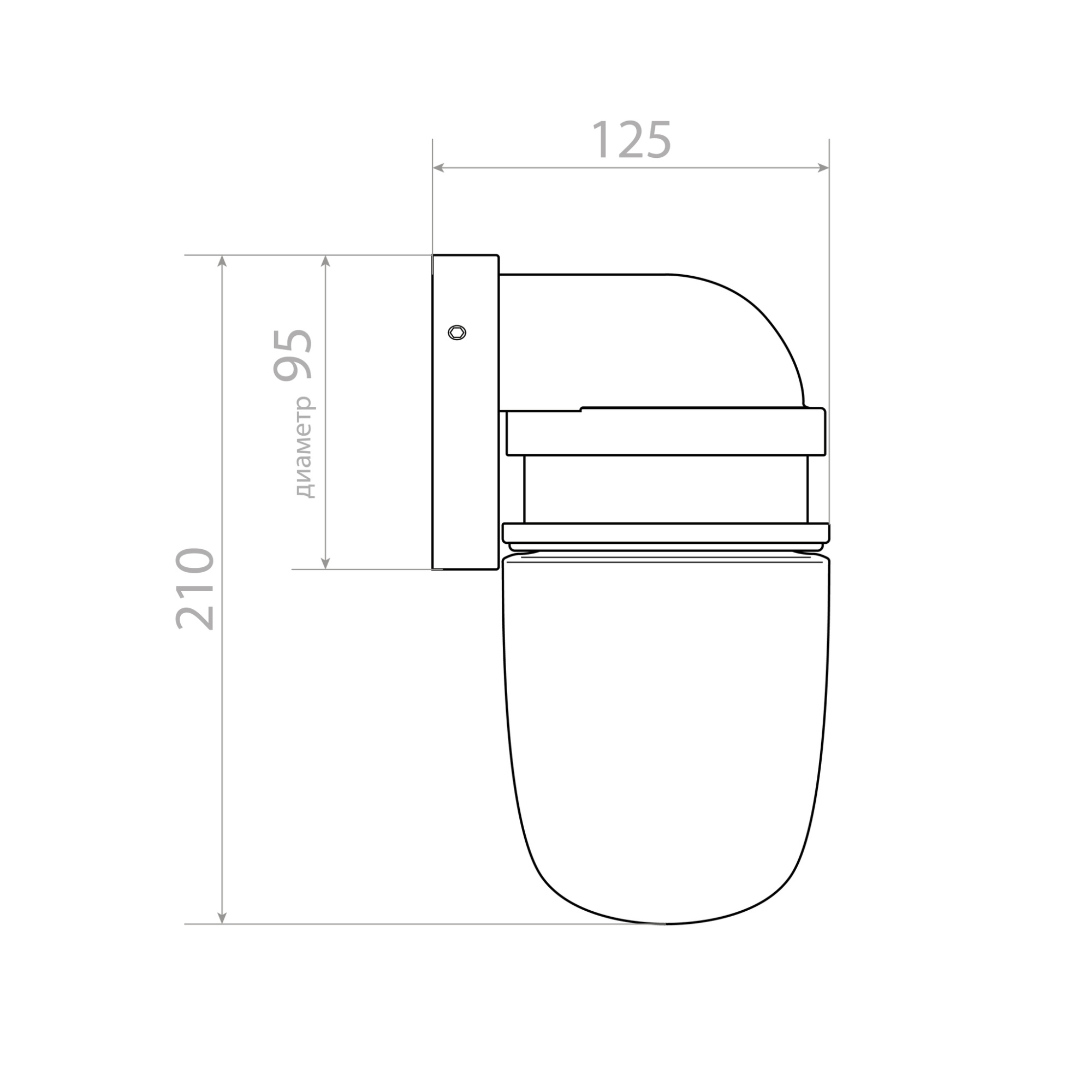 Настенный уличный светильник Covali WL-51505
