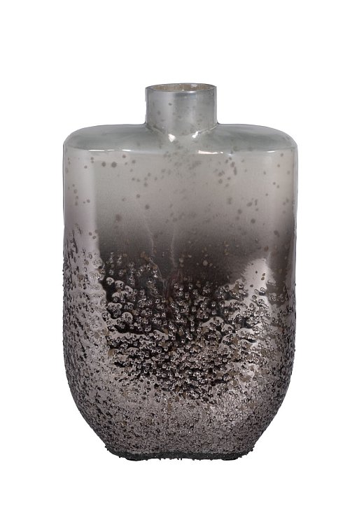 Ваза стеклянная серебристая Garda Decor 71PN-52209