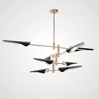 Люстра Cross cable no 407 D165 8 lights Black by ImperiumLoft