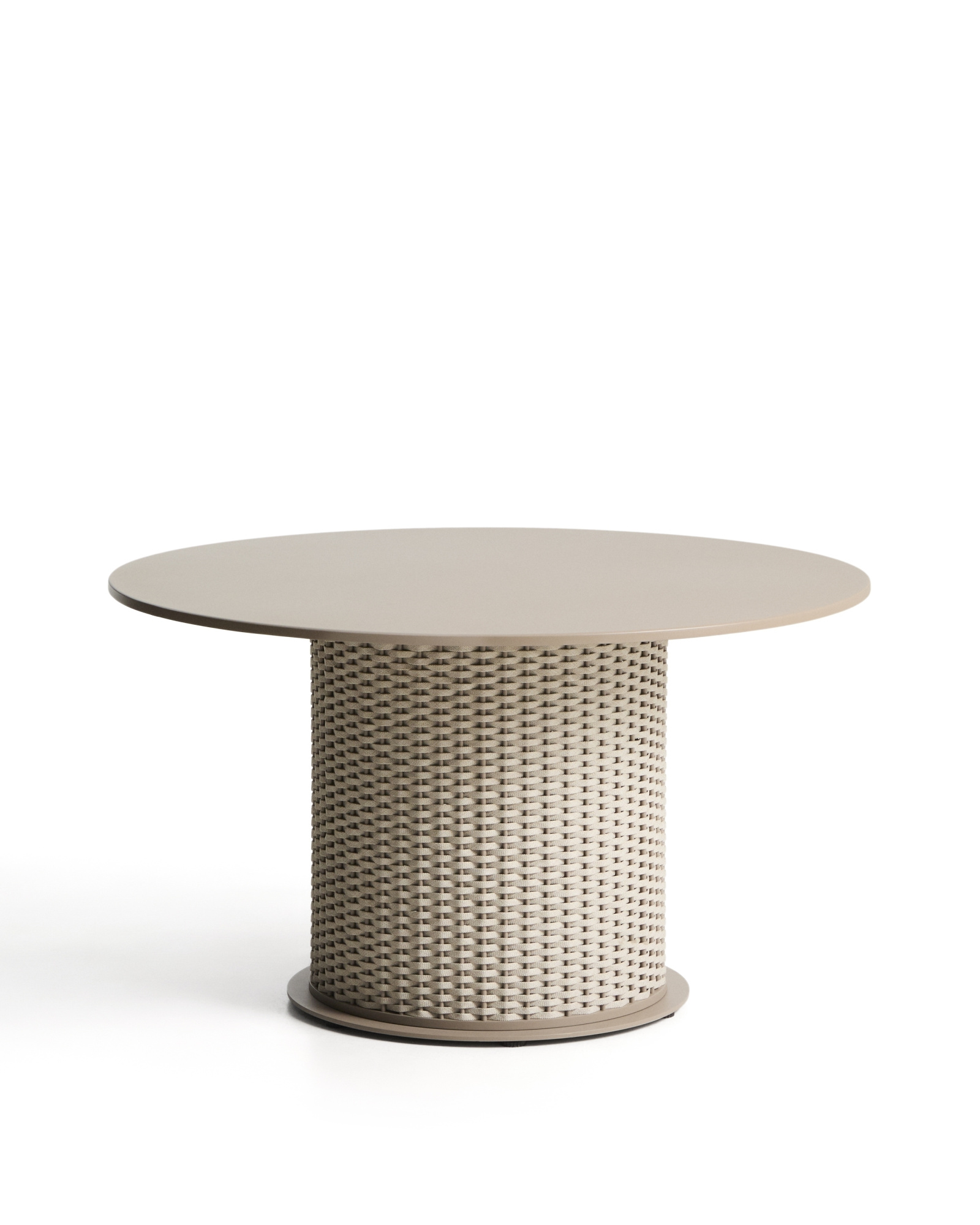 Уличный стол Sedalis цвета таупе из алюминия и веревки Ø135 см La Forma 482027