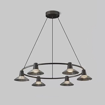 Кольцевые люстры и светильники CICLA R D97 Black by ImperiumLoft