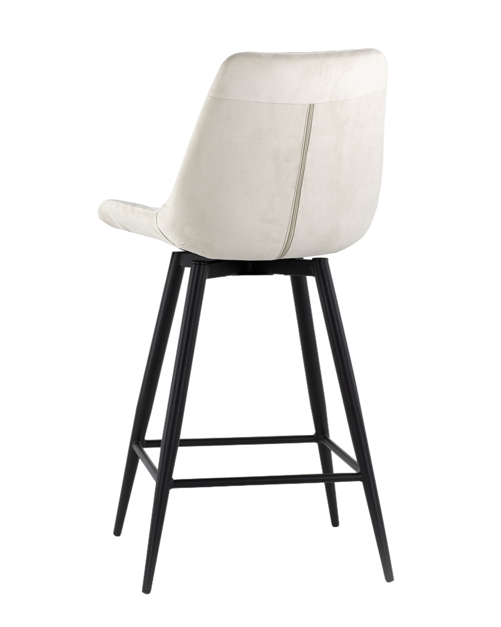 Стул полубарный Флекс с поворотным механизмом велюр бежевый Stool Group