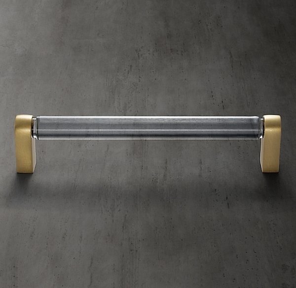 Ручка-скоба Restoration Hardware Lambeth Crystal L.15.2 Lac.Burnished Brass