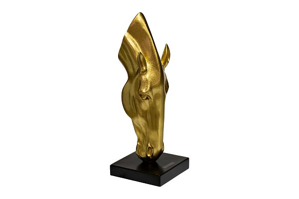 Статуэтка Голова лошади цвет золото 15*15*41 Garda Decor TB4115