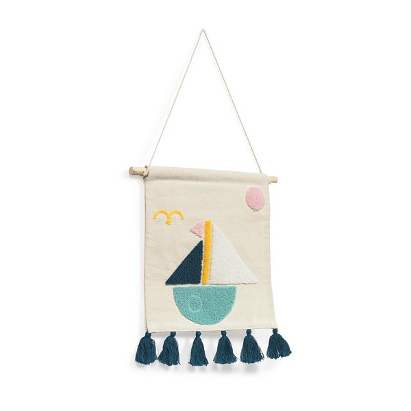 Гобелен Delmare хлопковый с парусной лодкой 25 x 25 cm La Forma (ex Julia Grup)