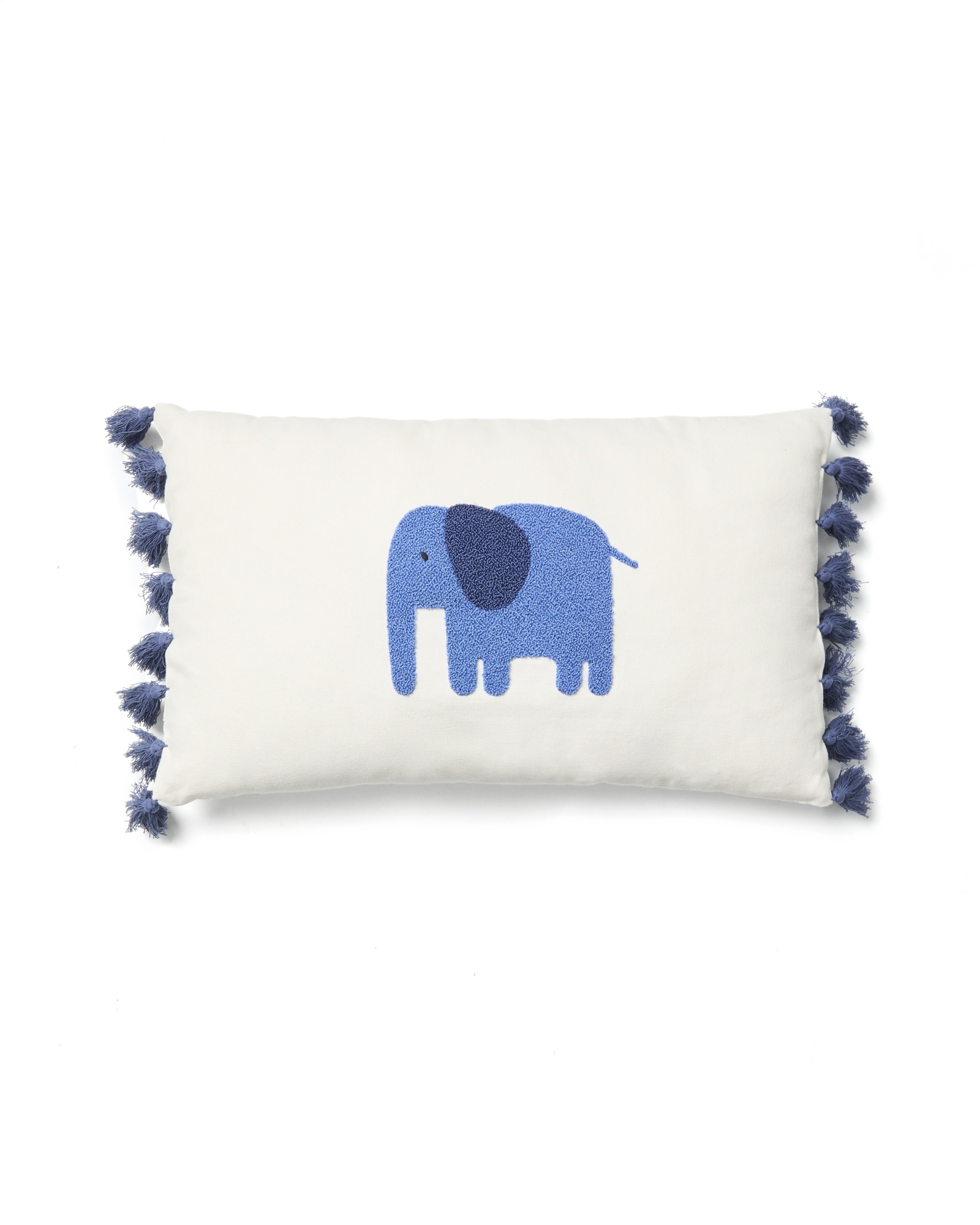 Чехол для подушки Tandani бежевый из хлопка с вышитым синим слоном 30 x 50 см La Forma (ex Julia Grup)