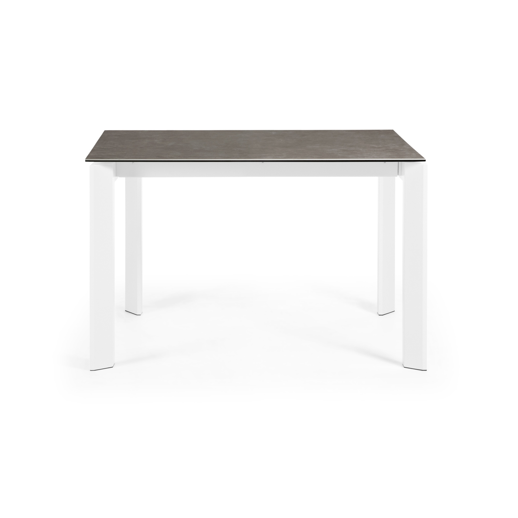 Стол Atta 120 (180) x80 белые ножки керамика Vulcano Ash La Forma (ex Julia Grup)