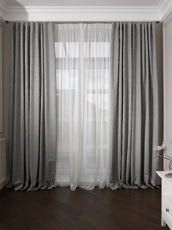 Портьера Mesh голубой 275*260 Garda Decor 121GD-00025