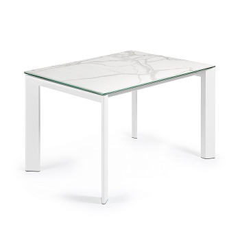 Стол Atta с белыми ножками 120(180)x80 см La Forma (ex Julia Grup)