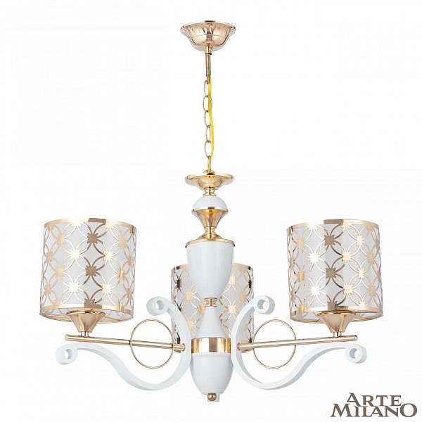 Люстра подвесная с плафонами 303097/3 Wh/Gd Arte Milano