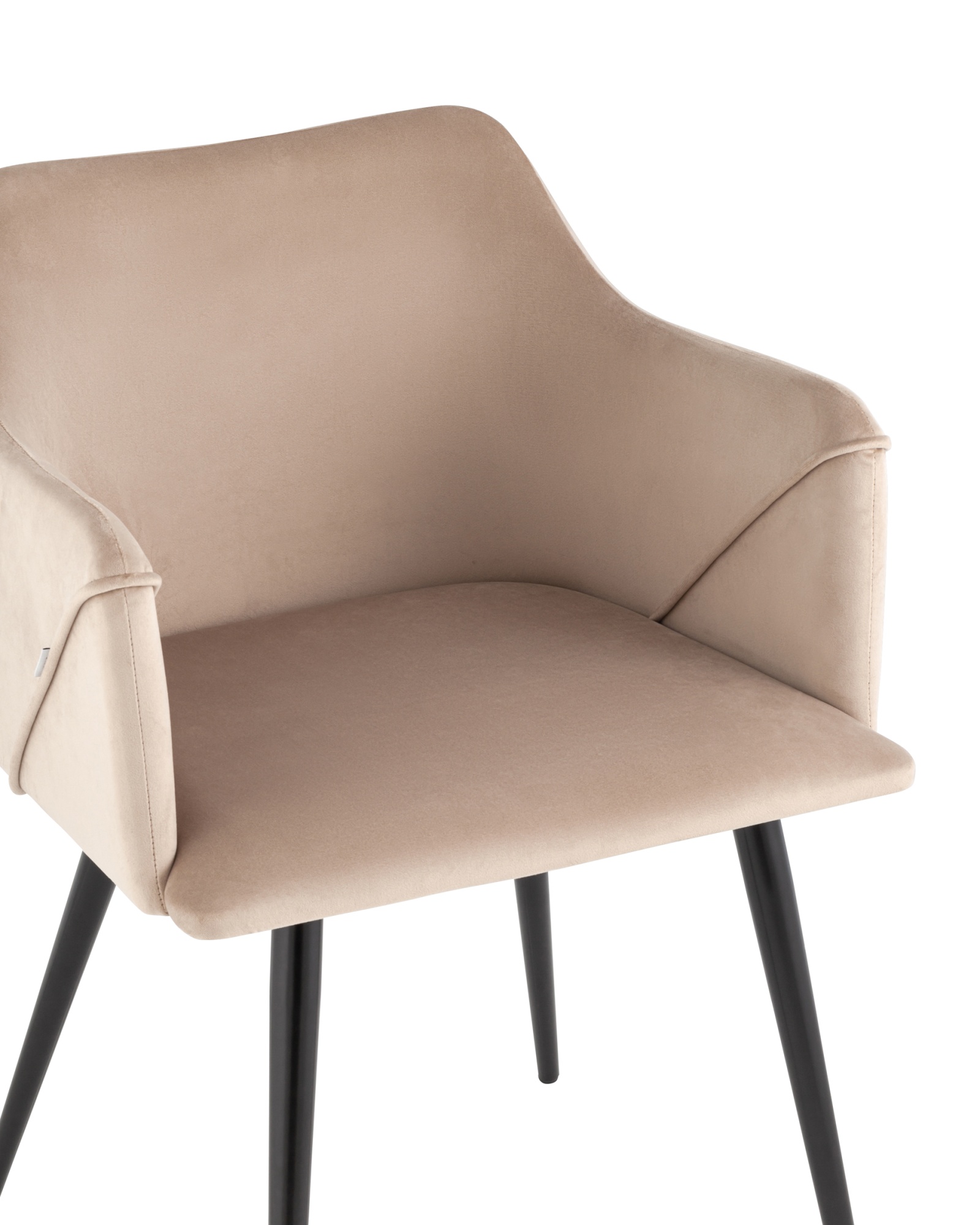 Стул с подлокотниками Джоэл велюр бежевый Stool Group