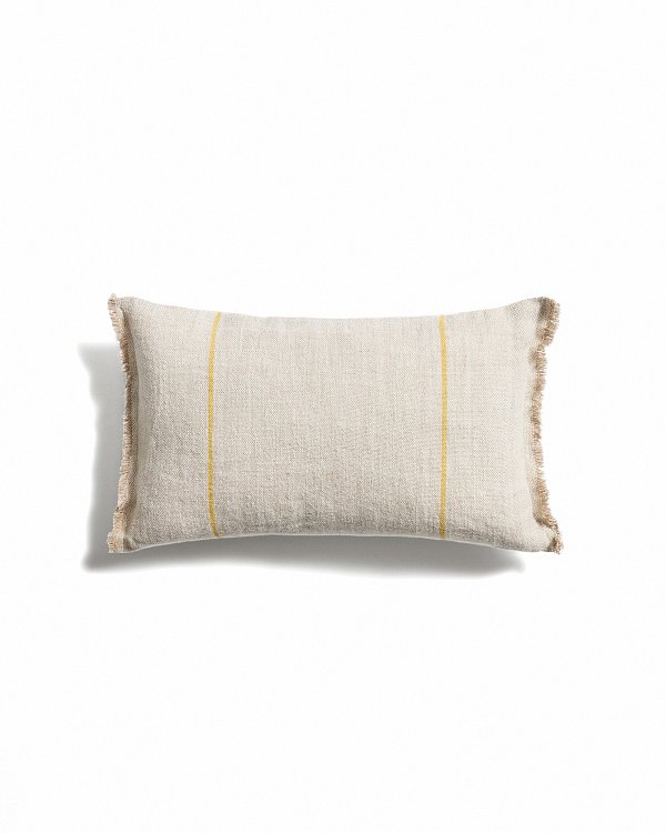 Чехол для подушки Lidore из бежевого льна с желтыми полосами, 30 x 50 см La Forma 481451