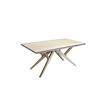 Раздвижной обеденный стол 1155 из керамики, стали и шпона ореха Angel Cerda