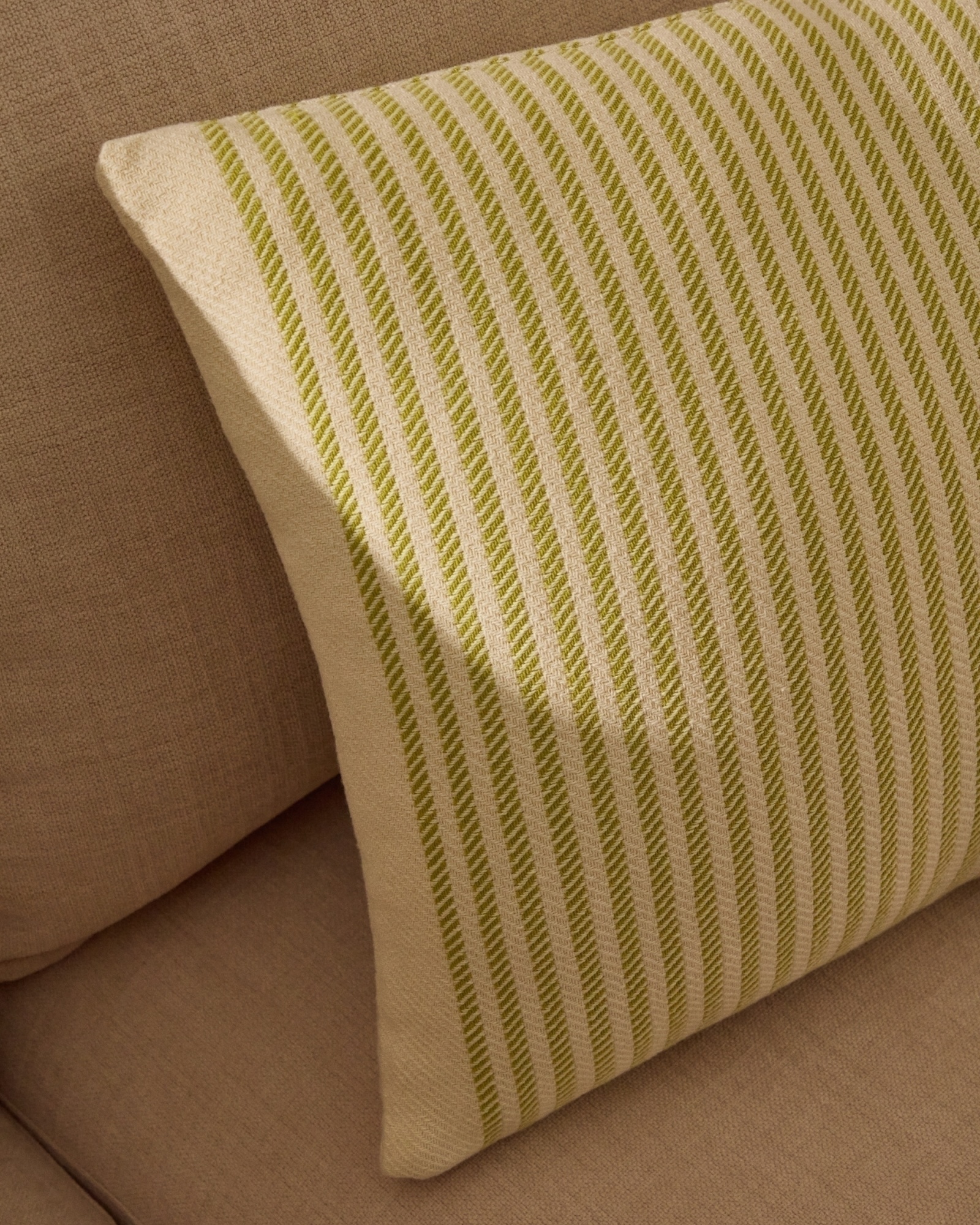 Чехол для подушки Lioris из хлопка в зеленую полоску 60 x 40 см La Forma (ex Julia Grup)