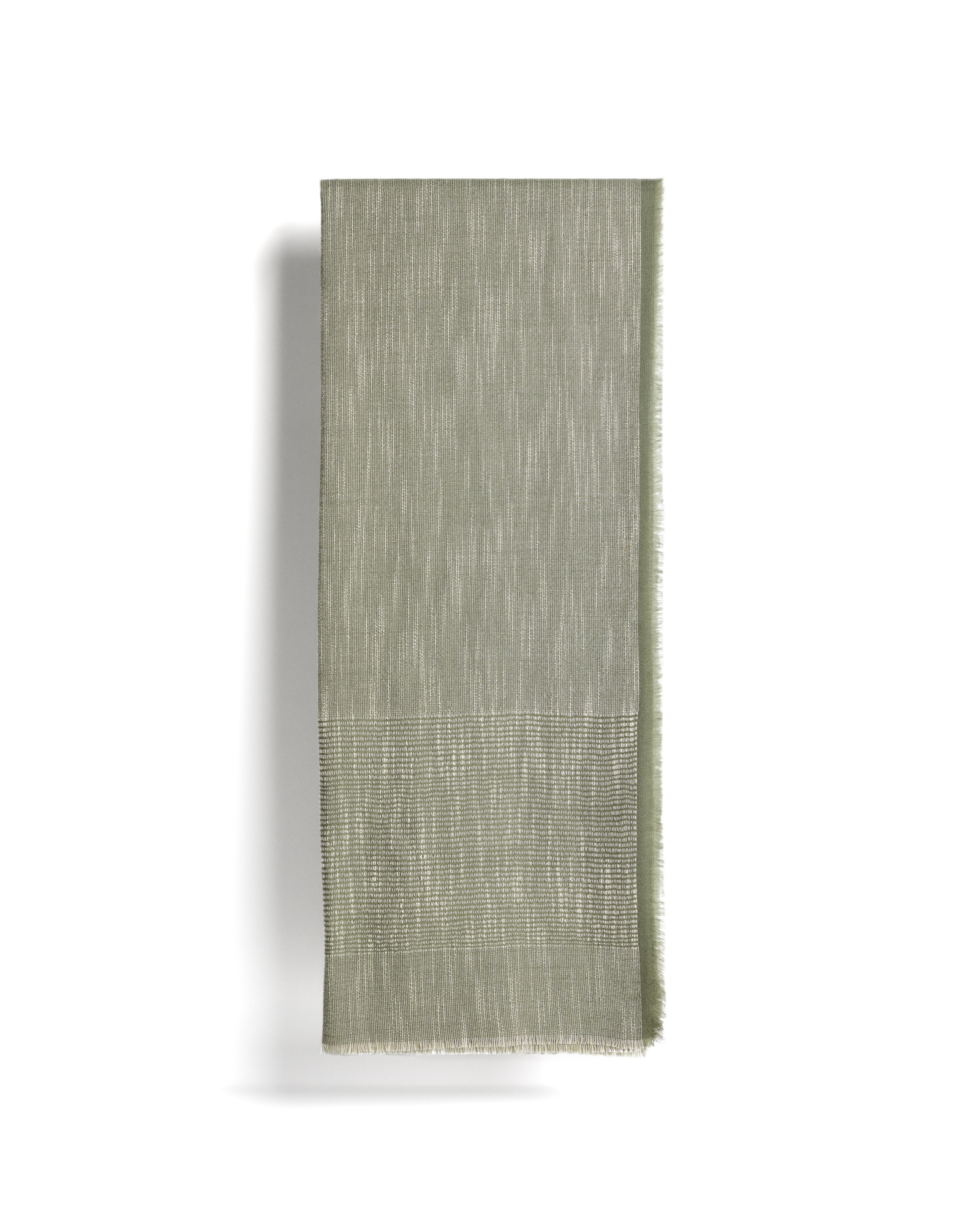 Плед Sareli из зеленой смесовой шерсти 130 x 170 см La Forma 481473