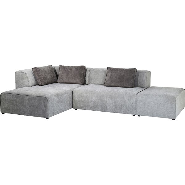 Диван угловой левосторонний Infinity Ottomane Left Grey KARE 81324