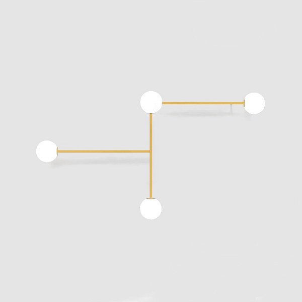 Настенный светильник LINES 4 золото by ImperiumLoft