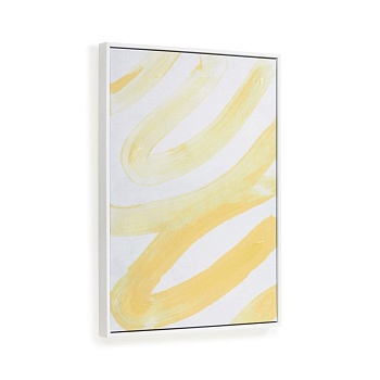 Картина Lien в бело-желтом цвете 50 x 70 см La Forma (ex Julia Grup)