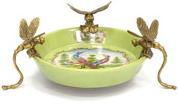 Блюдо на стрекозах Glasar 31G2411/C914HC/HLG0752