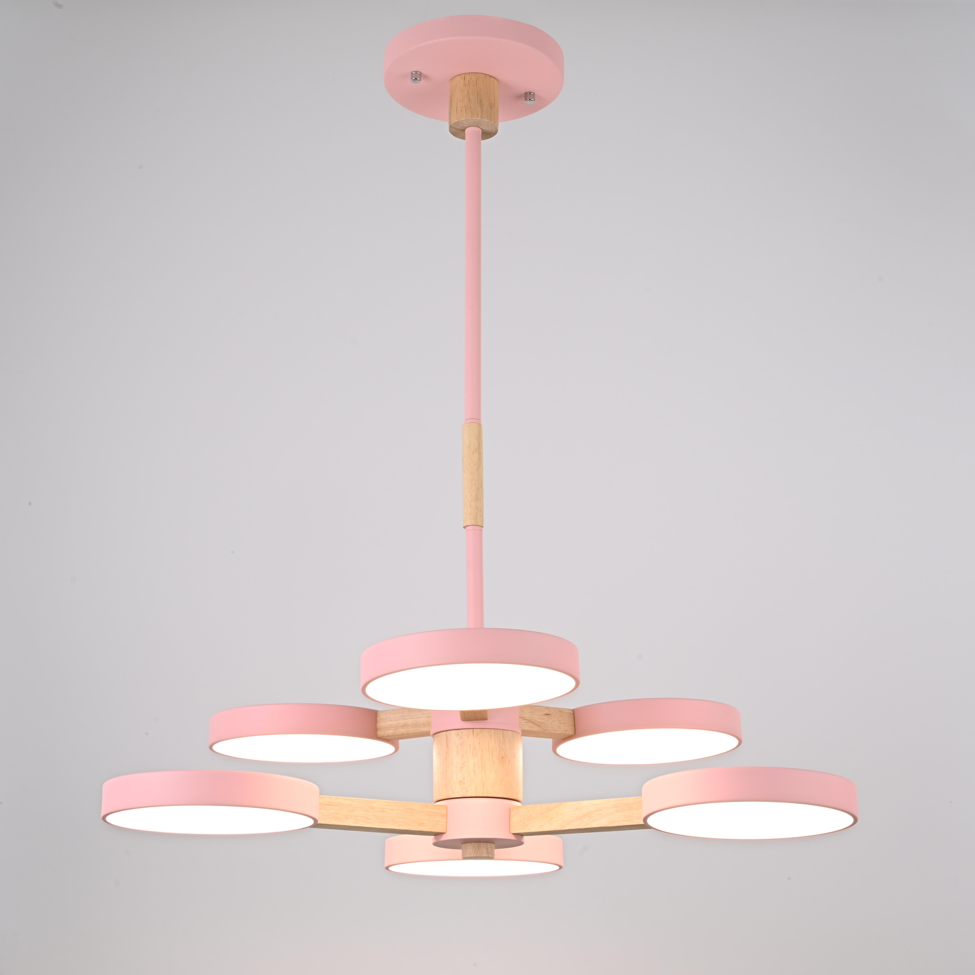 Подвесная люстра TURNA DBL L6 Pink by ImperiumLoft