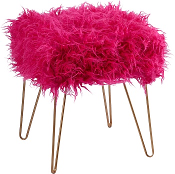 Пуф с меховым ворсом Glasar 49-323