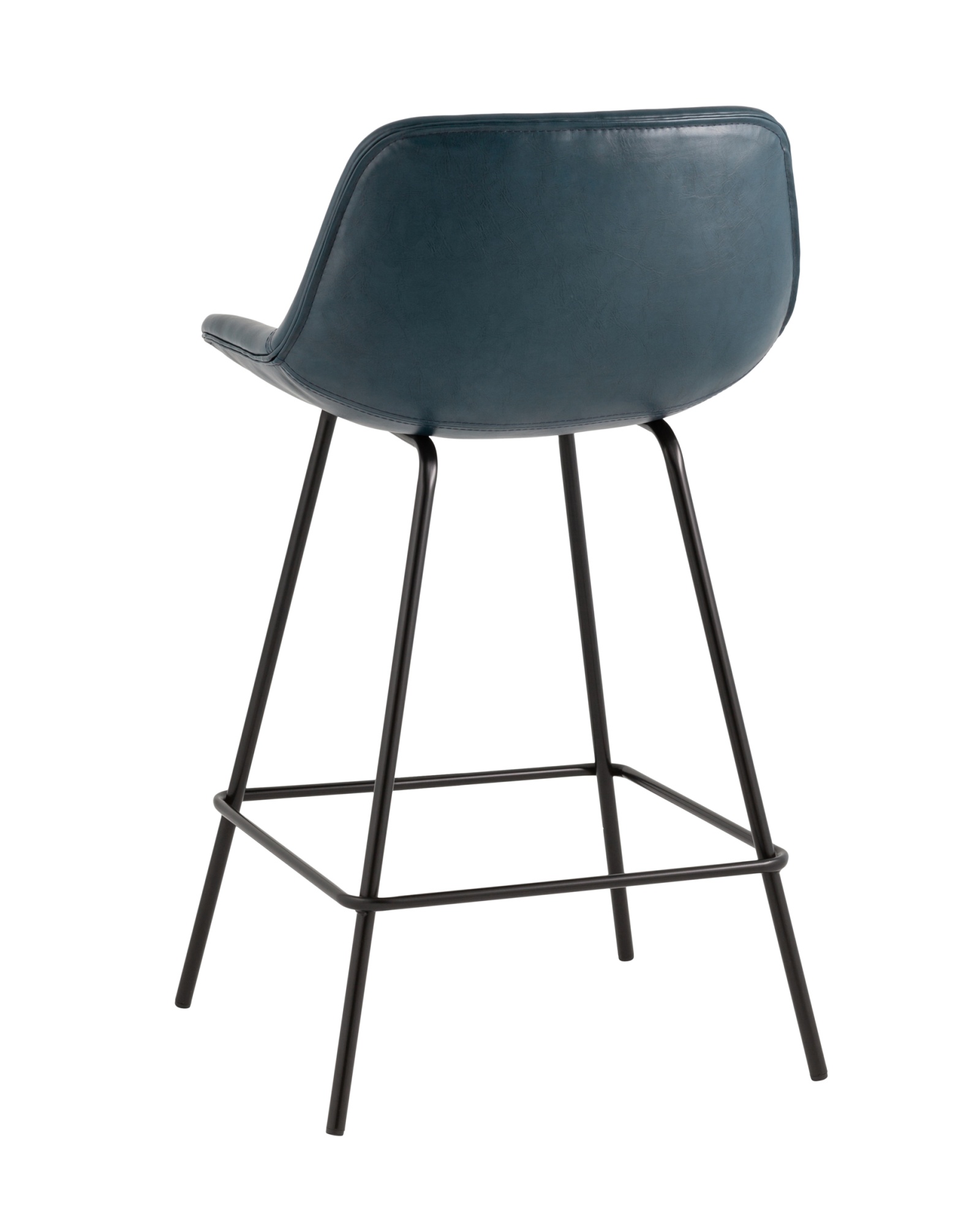 Стул полубарный Деймон экокожа тёмно-синий Stool Group