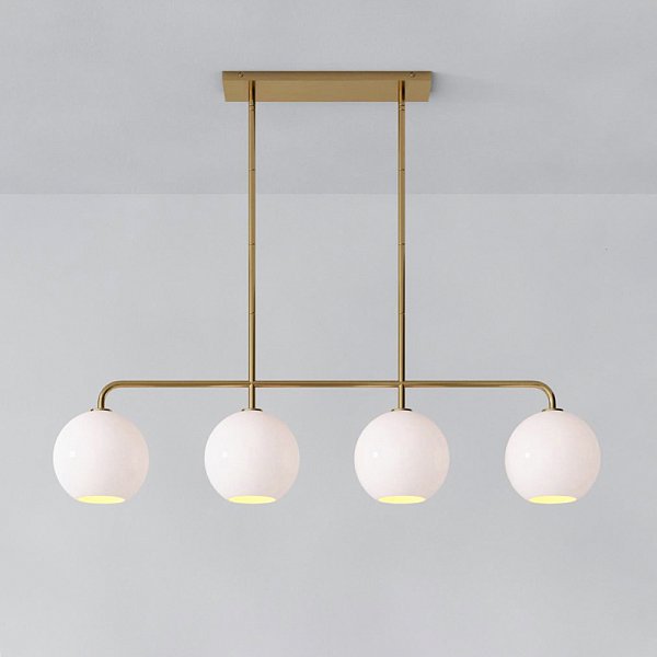 Реечный, рядный светильник CLOVE Brass White by ImperiumLoft