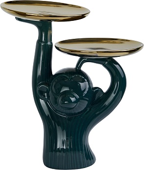 Блюдо декоративное с шимпанзе Glasar 68-014