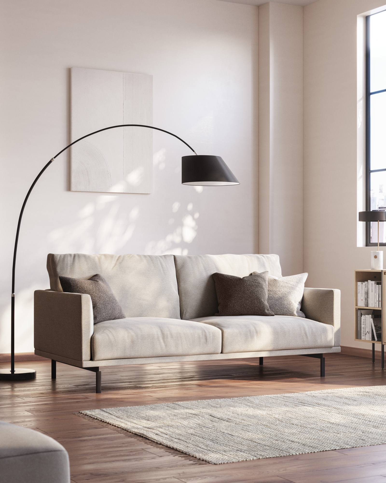 Торшер Lee черный La Forma (ex Julia Grup)