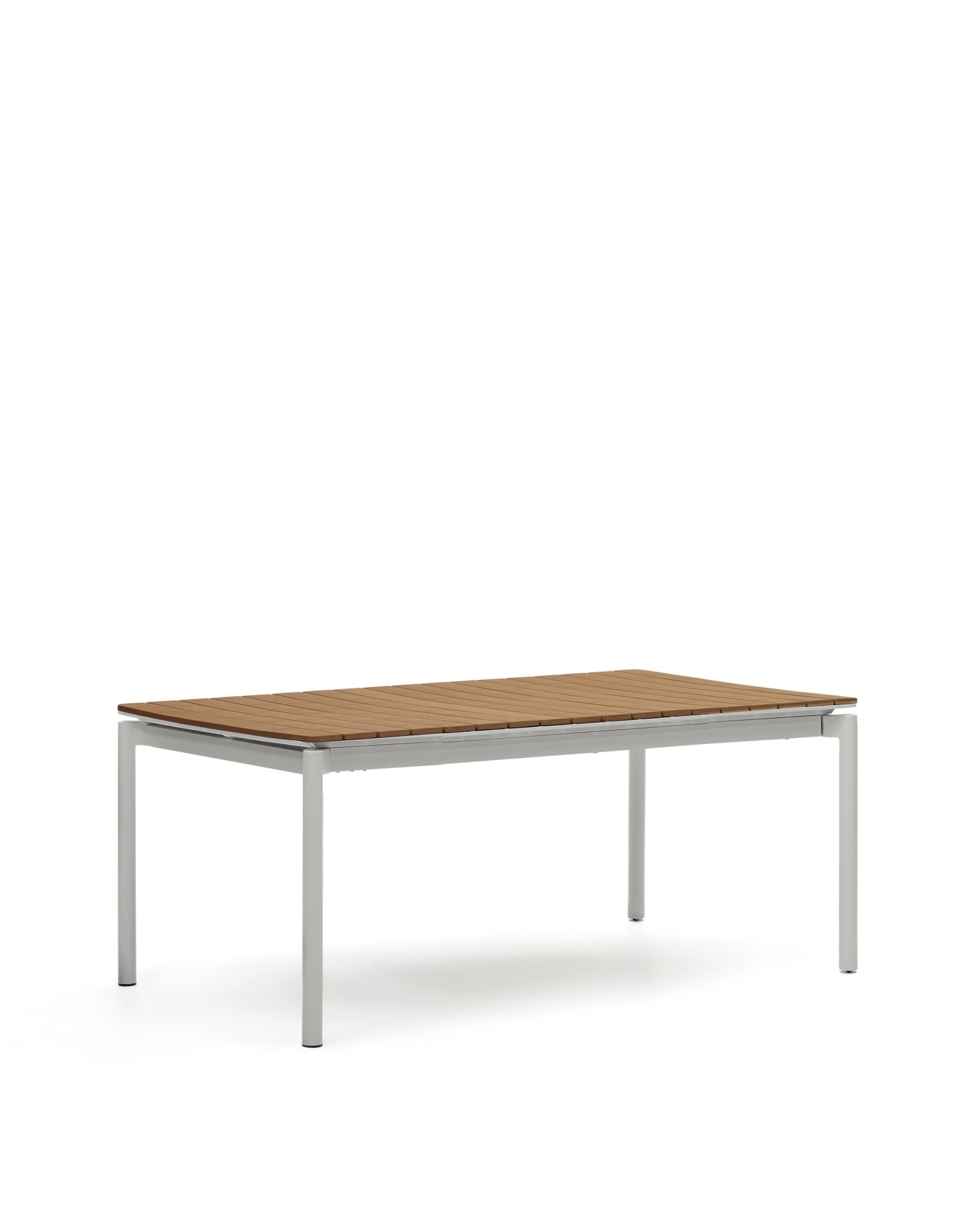 Уличный раздвижной стол Canyelles из полистирола и алюминия светло-серого цвета, 180 (240) x 100 La Forma (ex Julia Grup)