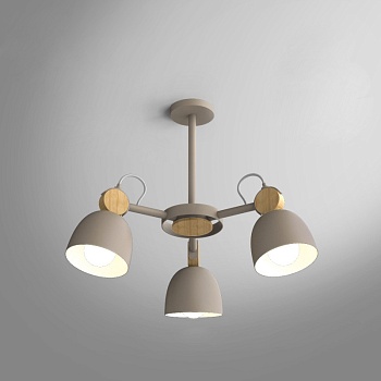 Потолочная люстр на штанге ROLLA 3 beige by ImperiumLoft