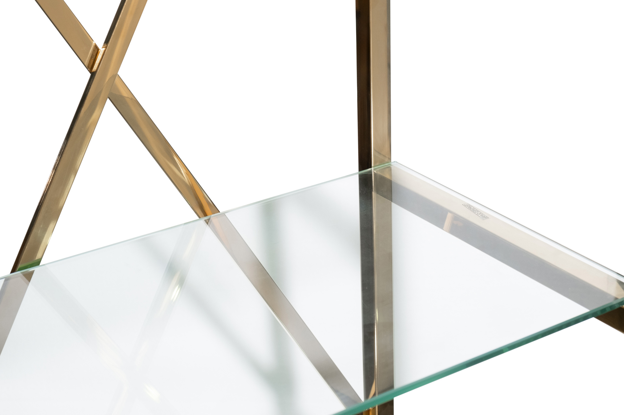 Стеллаж стекло прозр/золото 60*40*180 Garda Decor GY-01000