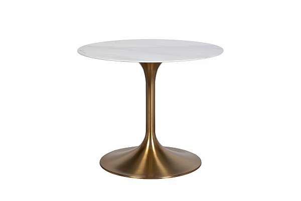Стол обеденный круглый белый/золото Garda Decor GY-80168