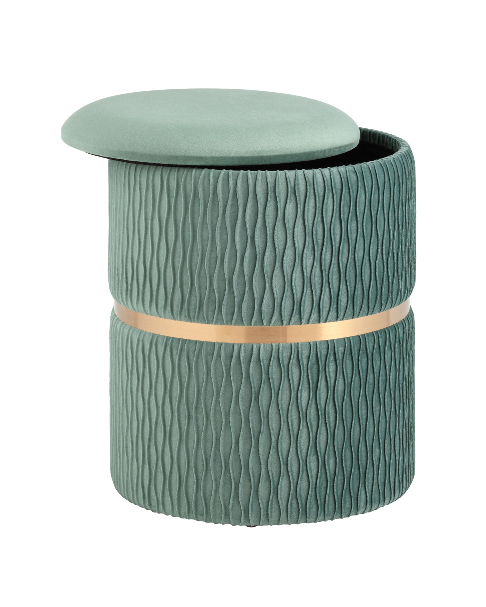 Пуф Джесси с ящиком велюр бирюзовый Stool Group